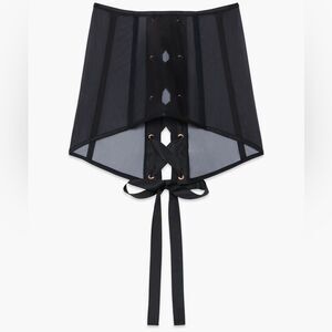 Savage X Fenty NWT Lingerie Sexy Lace-Up Skirt Black XL